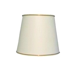 Lampeskærm Ret 14x17x20 Creme - Sølv T-E27